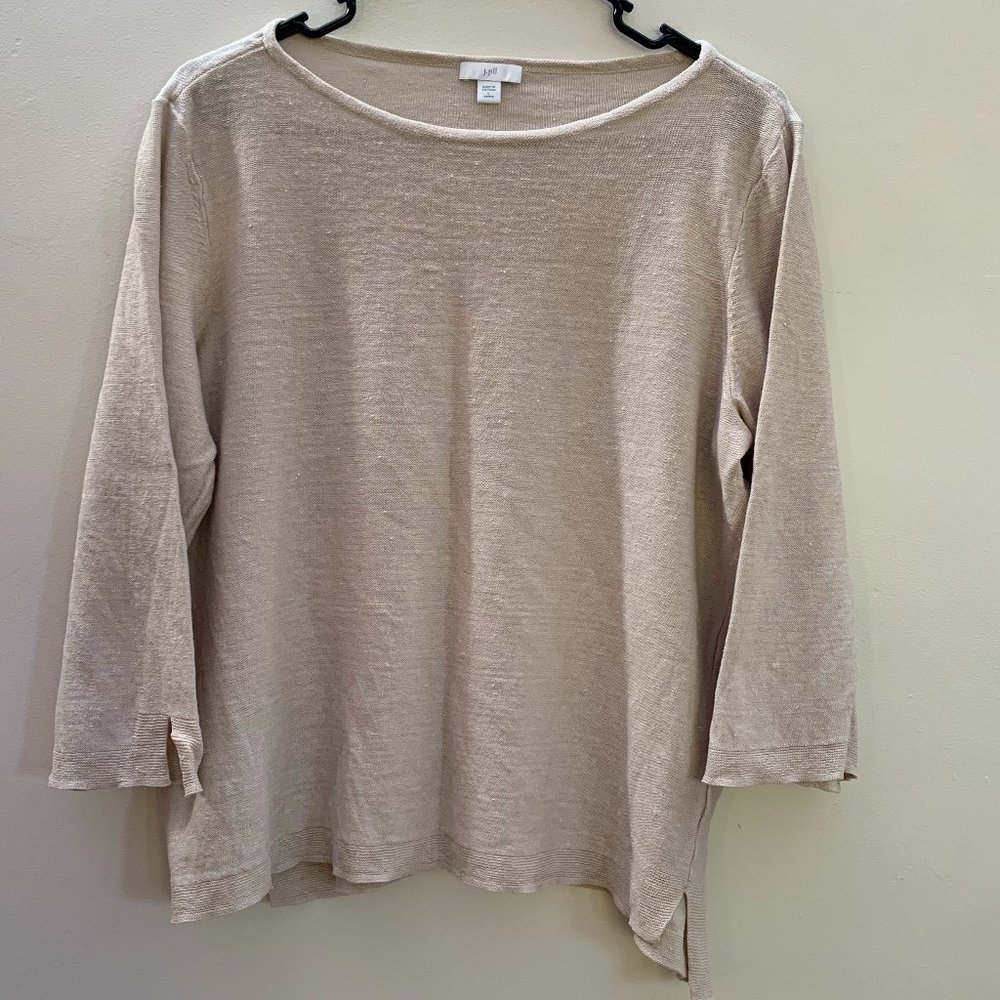J Jill L Petite Cream Sweater